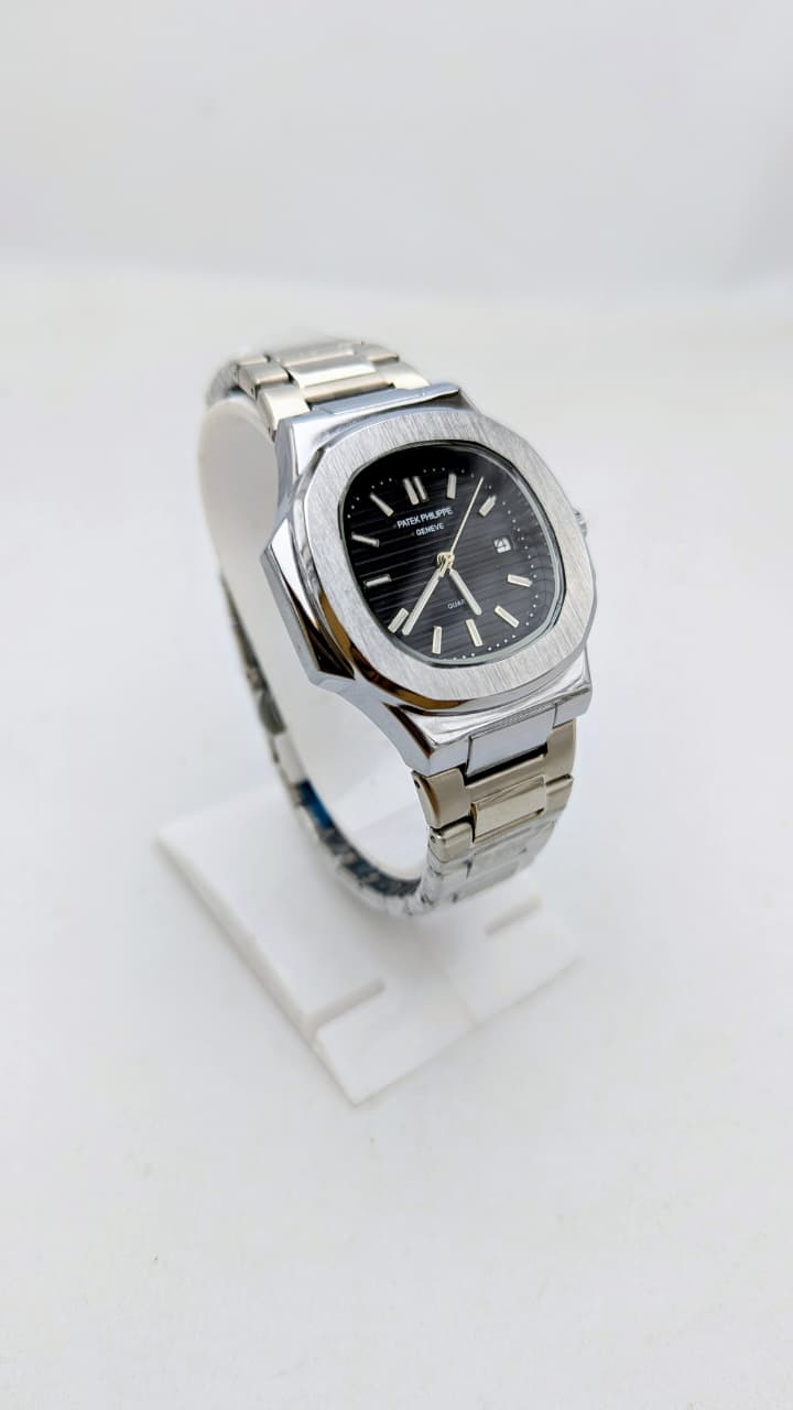 Patak Philippe Luxury Stainless Steel Black Dial Watch – Premium Elegant Design