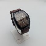 Franck Muller Tonneau Style Fashion Watch in Black & Brown - Brown