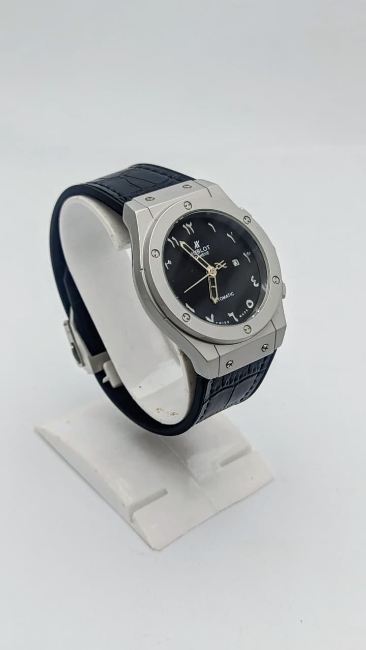 Hublot Style Men’s Strap Watch in Black & Brown